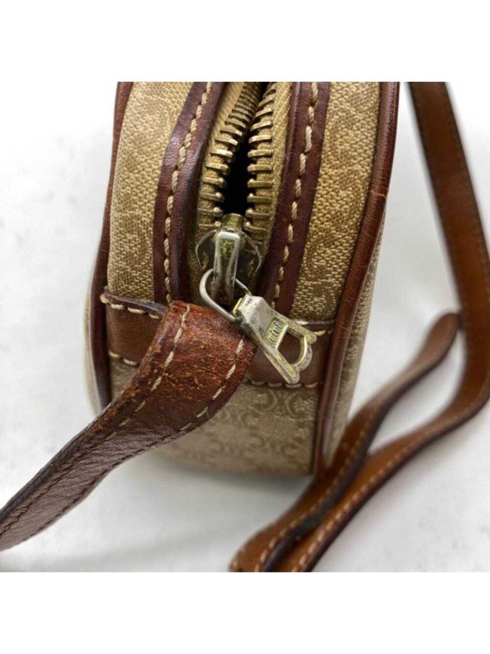 Celine Shoulder Bag Pochette White Macadam Travel - Picture 4 of 15